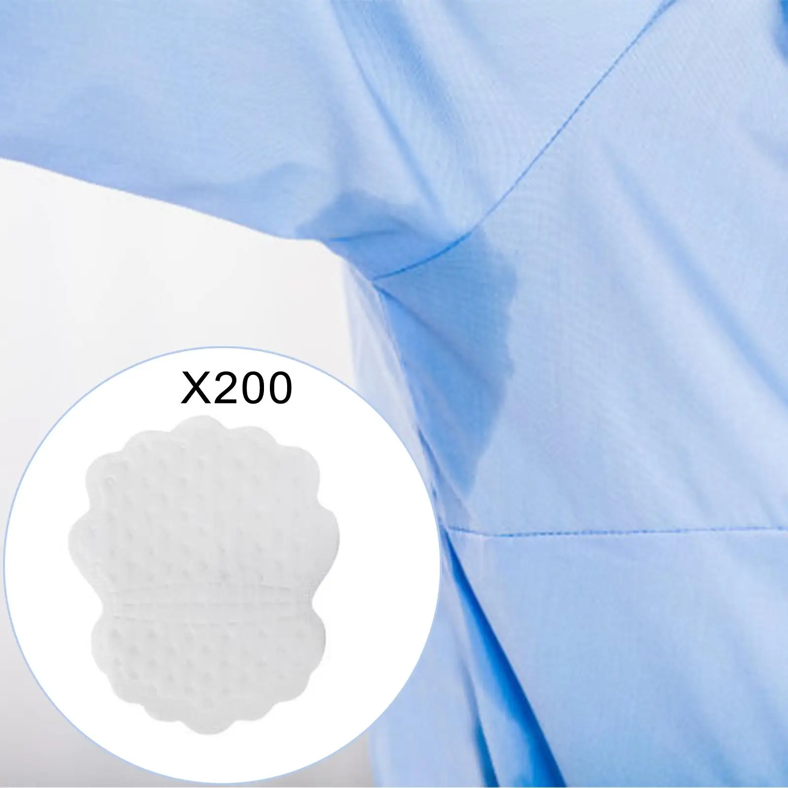 200 Pieces Underarm Sweating Pads Non Visible Cool Effect Comfortable Armpit Guards Unisex Disposable for Sweating Women Men