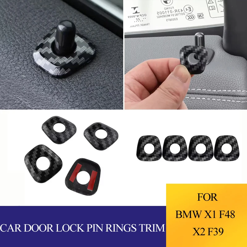 For BMW X1 F48 X2 F39 X3 X4 G01 G02 Car Door Latch Lifter Pin Sequins Door Lock Bolt Panel Covers Trim Accessories