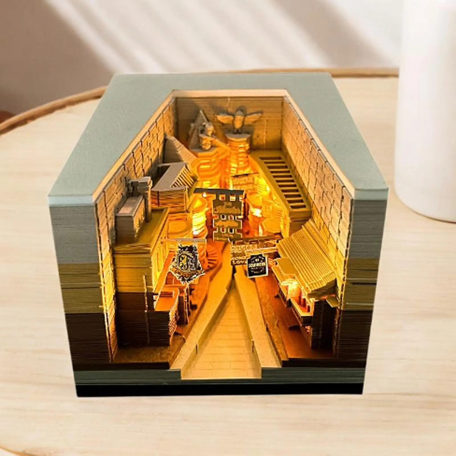 Diagonal Alley Desk Calendar Notepad with Piece Calendar for Farmhouse Apartment