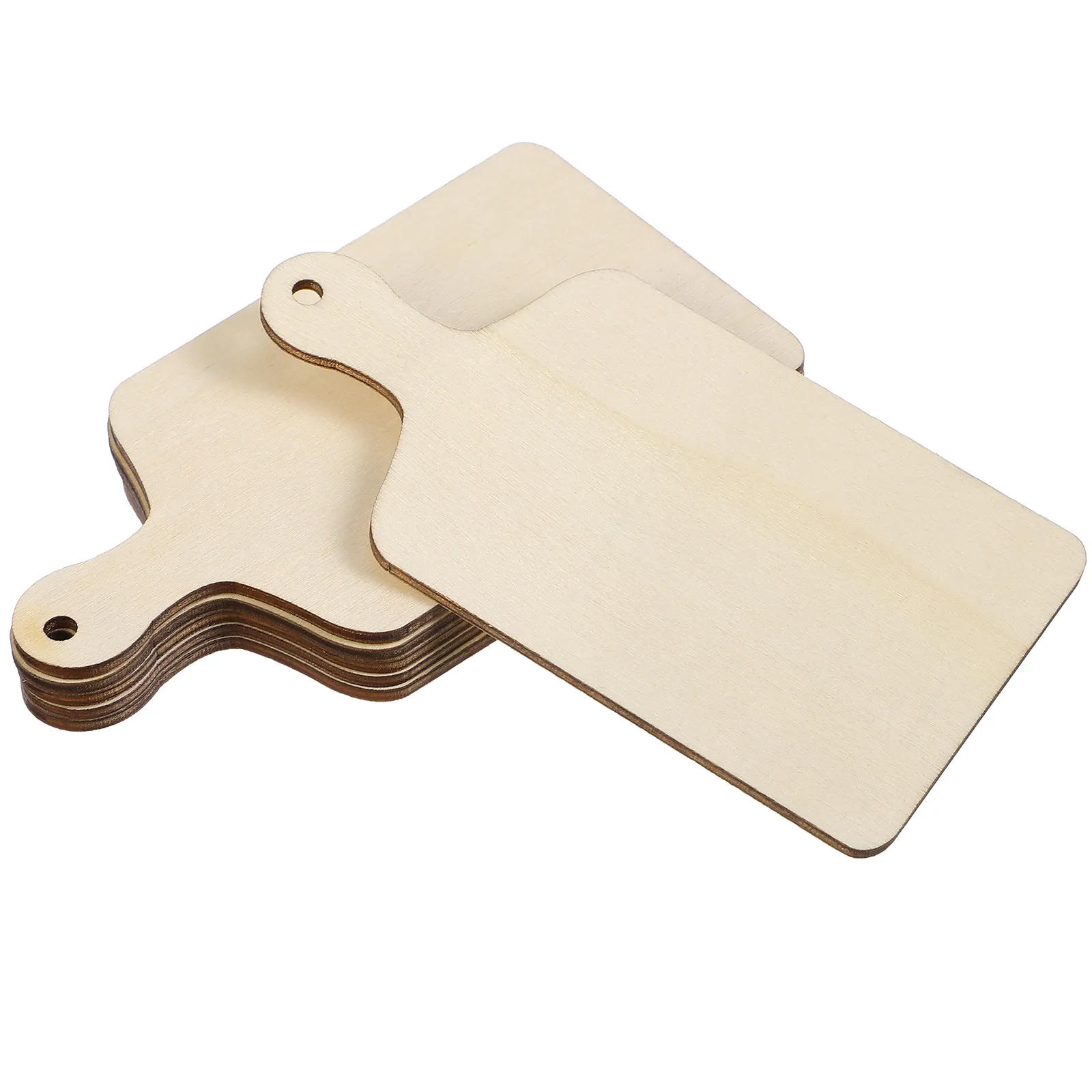 

6Pcs Blank DIY Wooden Tray Unfinished Chopping Board 4.7x2.4inch for Bread Cheese Pizza Dessert Serving Buffet Bakery Craft