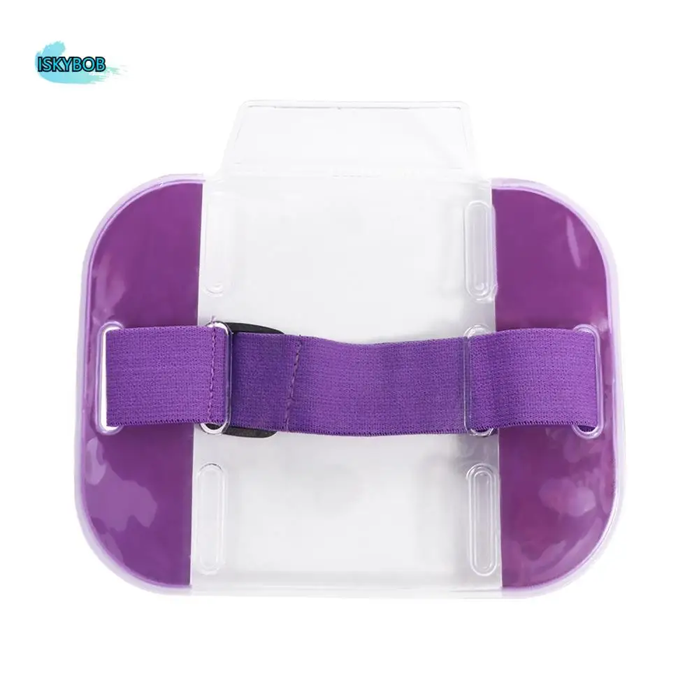 

Fashion Design Simple Men Card Bag Women PVC Transparent Elastic Arm Band ID Badge Holder Credit Card Case Photo Armband