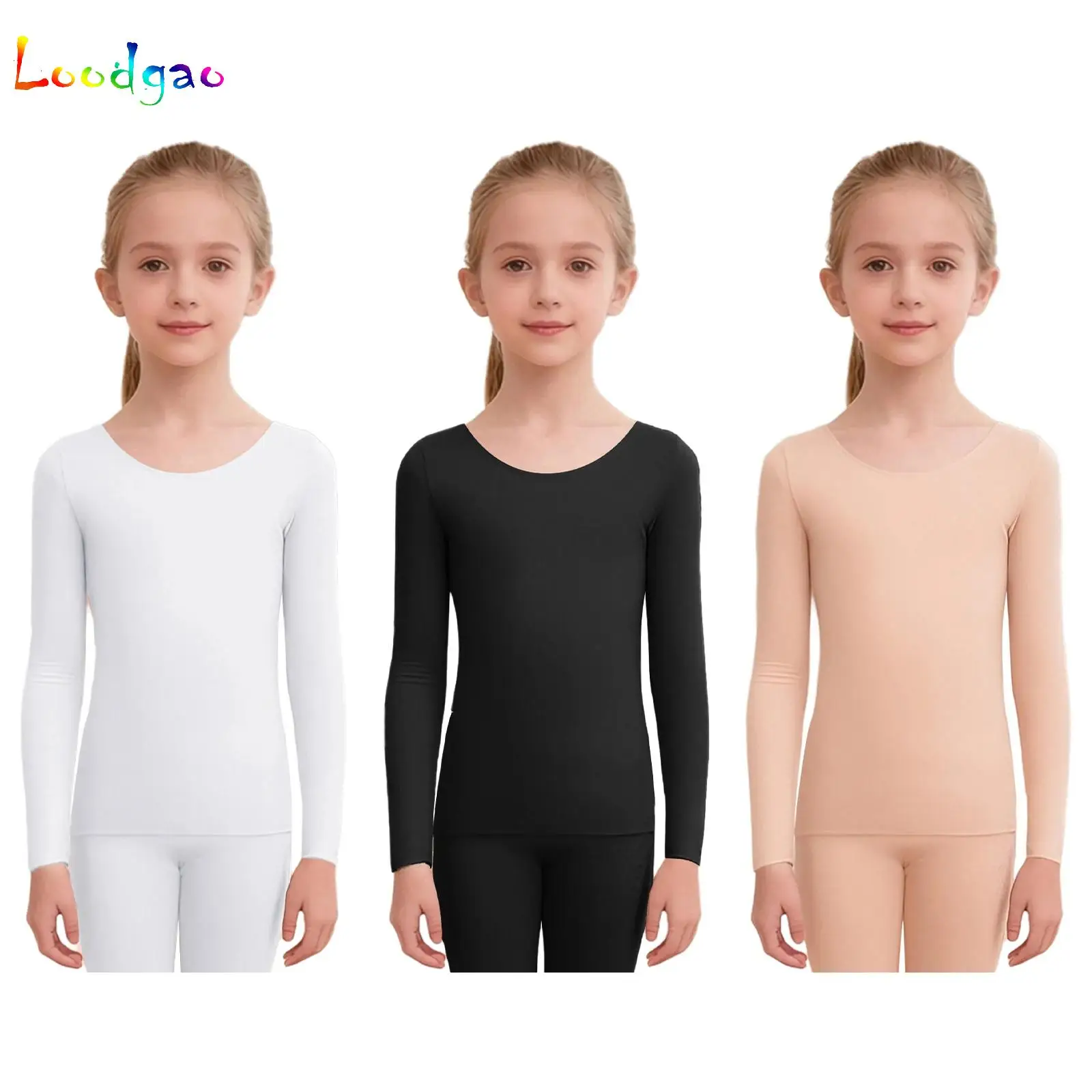 

Girls Seamless Thermal Ballet Leotard Tops Flesh Color Invisible Dancewear Anti-Pilling Practice Wear Kids Thermal Underwear
