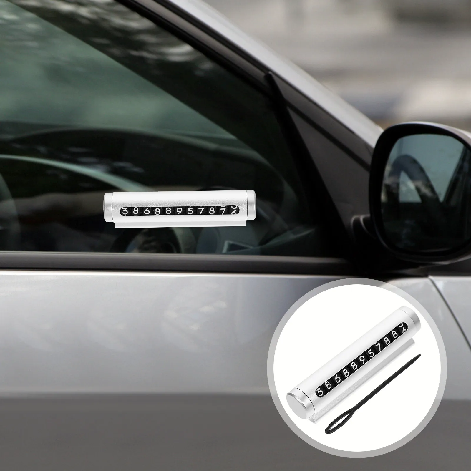 Temporary Car Parking Card Solid Material Flip Phone Dashboard Parking for City Use Auto Accessories