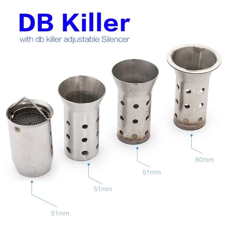 DB Killer Motorcycle Exhaust Silencer Stainless Steel DB Killer Silencer Noise Reduction Device