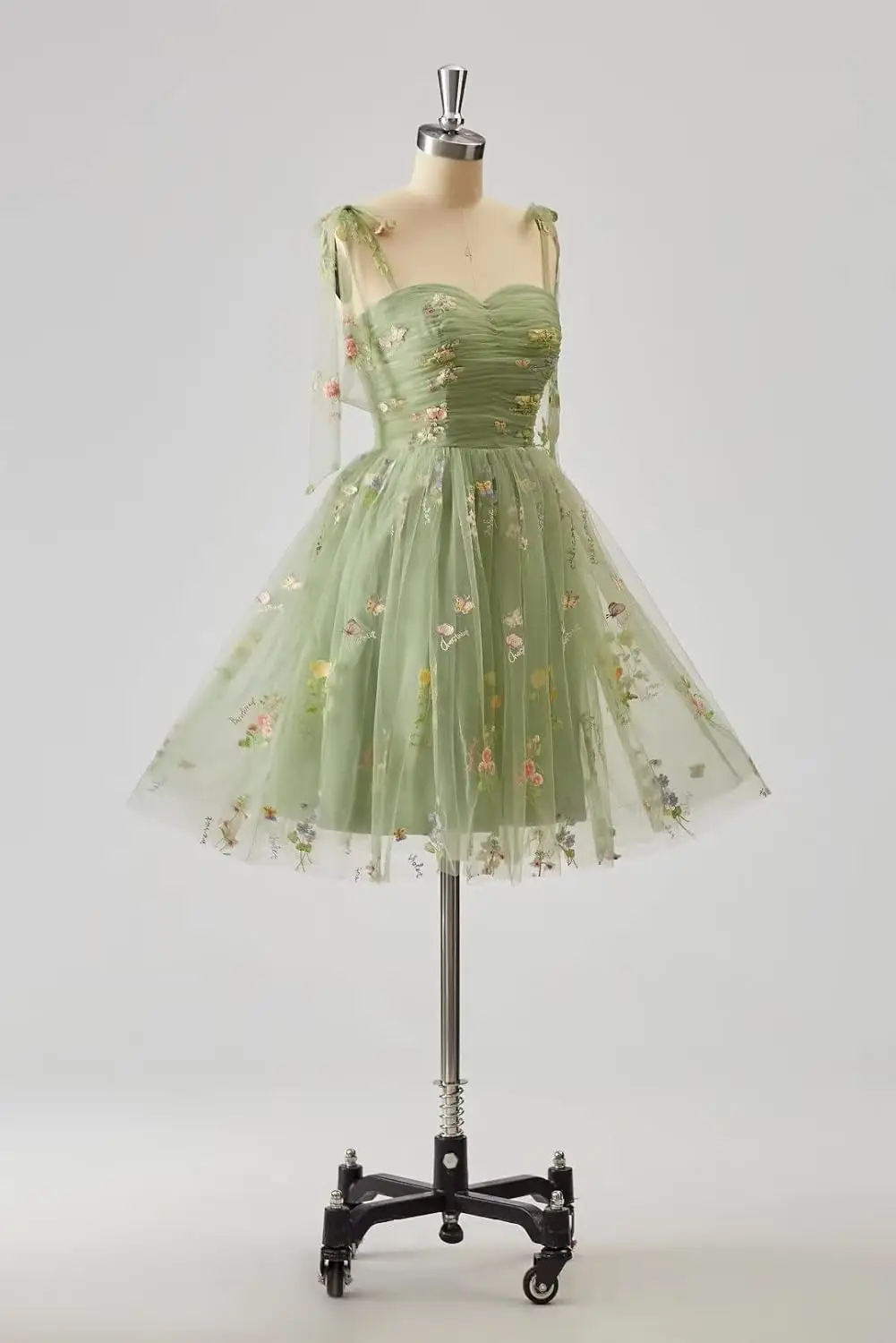 

Короткие тюлевые платья с цветочной вышивкой для встречи выпускников для подростков, трапециевидные вечерние платья для выпускного вечера, школьное коктейльное платье с цветочным принтом