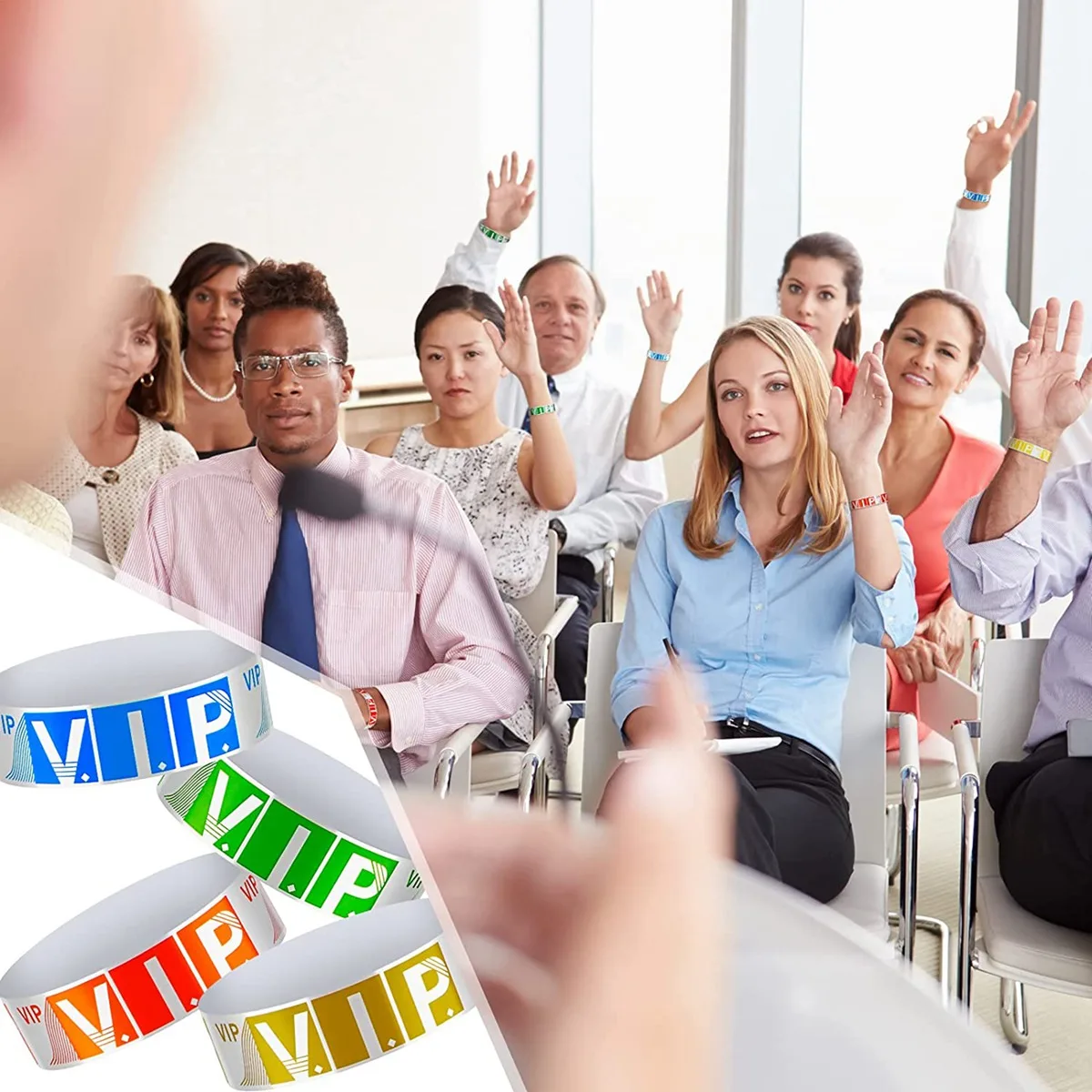 

600 упаковок VIP-бумажных браслетов VIP-браслеты Водонепроницаемые VIP-браслеты Неоновые цветные браслеты Разнообразные для мероприятий Вечеринка SQ