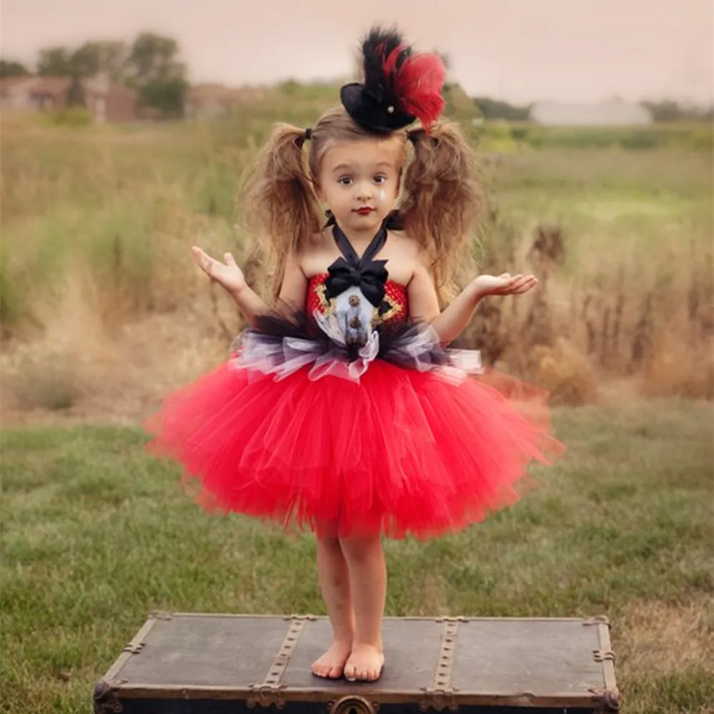 Tutu Dress Circus Style Mesh Dress With Feather Headpiece Sling Fluffy Tulle Skirt Evening Party Outfit Stage Performance Attire