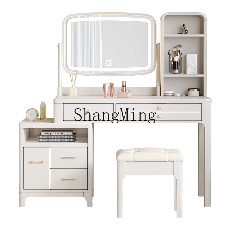 SM solid wood dresser storage cabinet integrated bedroom new modern simple multi-functional storage makeup table