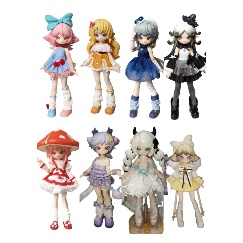 

Original 1/12 Bjd Blind Box Mushroom Fungus Series Joint Movable Exquisite Desktop Action Figure Collectible toys Gifts
