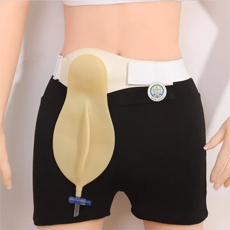 Urostomia bag (Latex bladder ostomy bag) Bladder Waist Side Pocket Drainable Pouch cuidado ostomia urine bag -1pcs