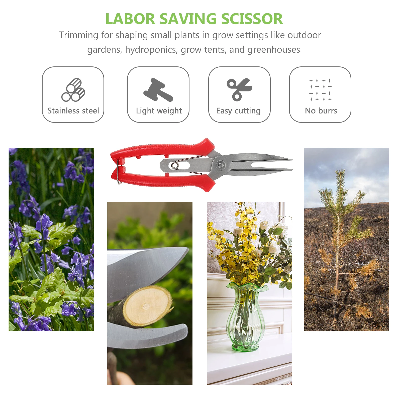 

Fruit Thinning Shears Pruning Scissors Garden Tools PP Material Durable Trimming Handheld Scissors Plant Shears Gardening