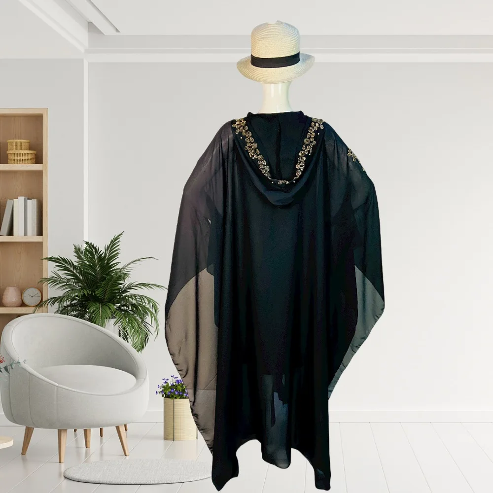 Eid Muslim Kleid für Frauen Fledermaus Ärmel Abaya Diamant Jalabiya Marokko Kaftan Party Kleider Dubai Abayas Kaftan Vestidos Lange Robe