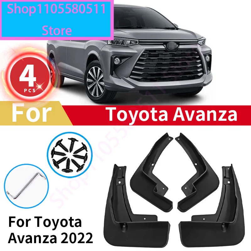 Guardabarros para Toyota Avanza 2022 2023, Protectores Contra Salpicaduras, Cubiertas para Ruedas, Guardabarros Delanteros y Traseros, Accesorios para Auto