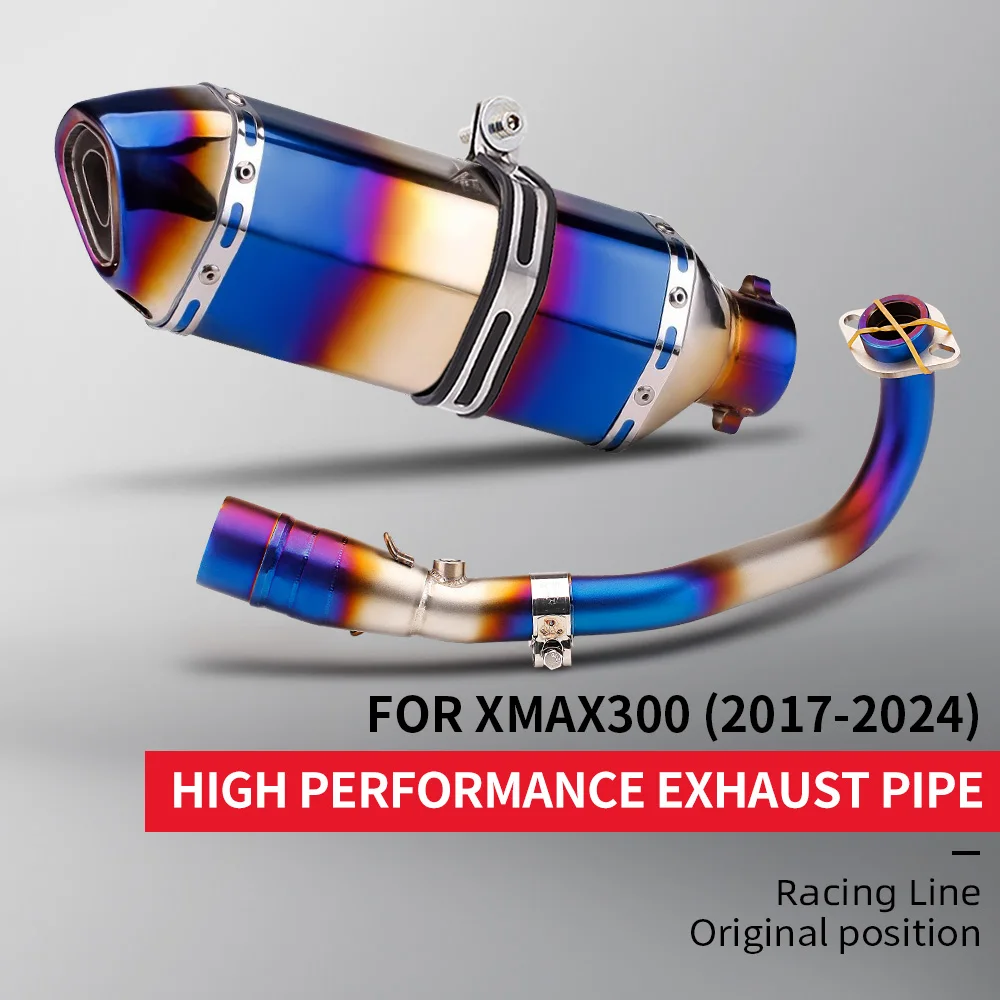 

Полная выхлопная система мотоцикла для XMAX300 2017-2024, глушитель для подключения коллектора с DB Killer