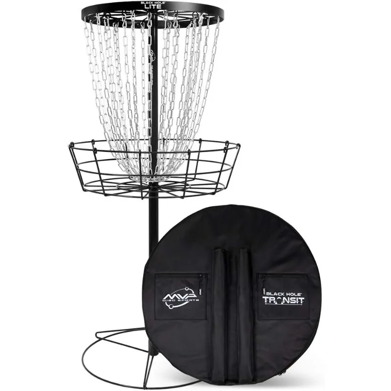 Black Hole Lite Disc Golf Basket with Transit Bag