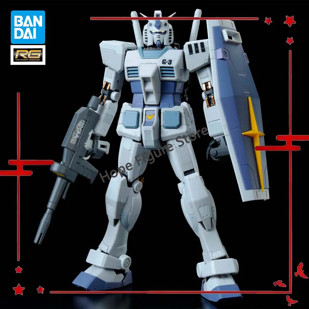 

In Stock Original BANDAI HG RX-78-3 G-3Gundam Figure Anime Assembled Mobile Suit Gundam Model Genuine Toy