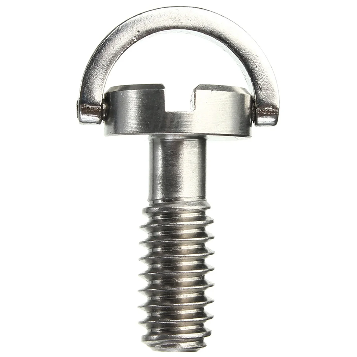 HOT Long 1/4" D-Ring Screw Stainless Steel For Camera Tripod Quick Release Plate Silver