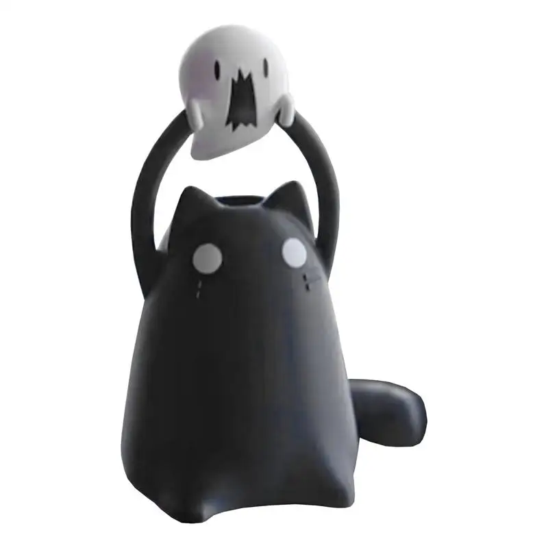 

Chubby Cat Holding A Ghost Lamp Halloween Spooky Lights Decor Halloween Lighted Decoration For Home Trick-or-Treating Coffee