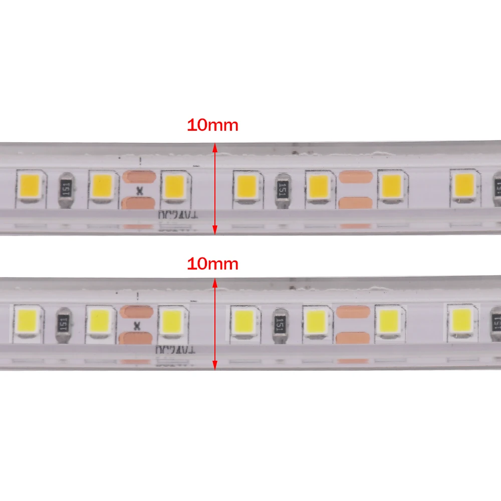 IP67 wodoodporna taśma LED 12V 24V 2835 120Leds/m elastyczna taśma LED wstążka sznur oświetleniowy biała/ciepła biel/naturalna biel 1-10m