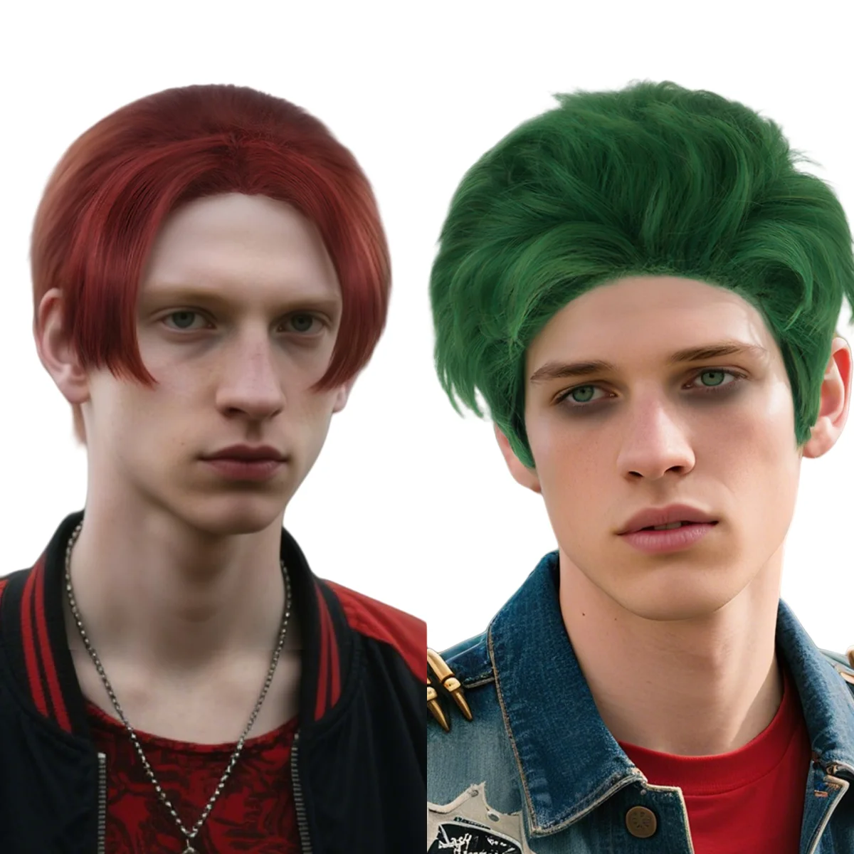

Halloween Wig Cosplay Anime Character, Costume Natural Matte Short fuffly Hair Wigs for Adult Cos Role Party Festival Christmas