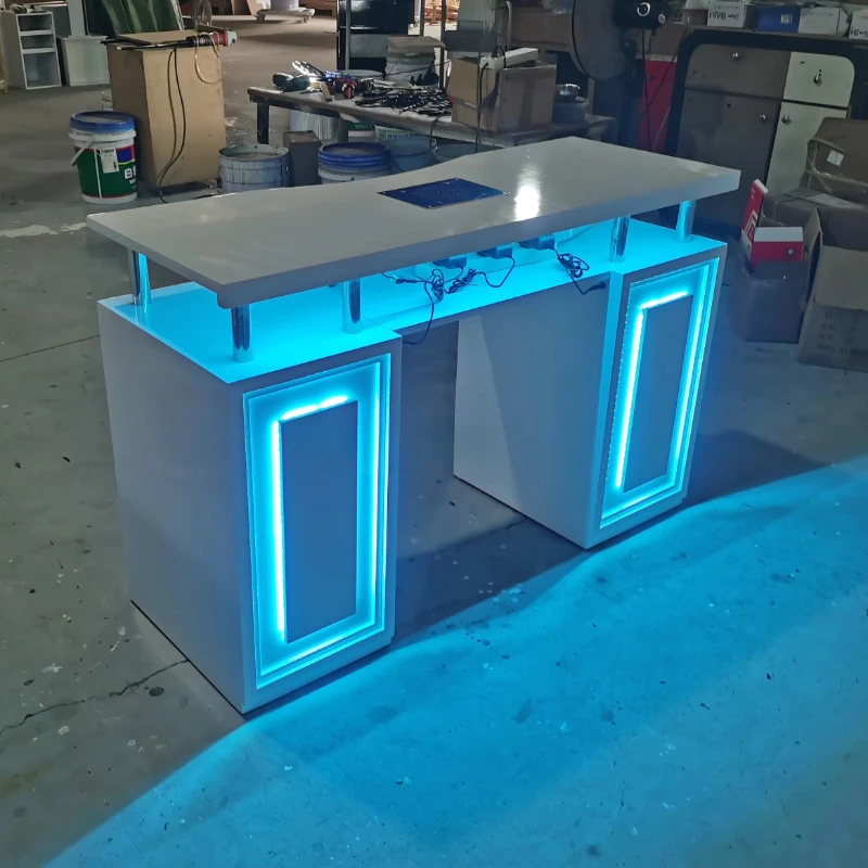 

Modern Nail Treatment Table Nail Chair Nail Salon Furniture with Light