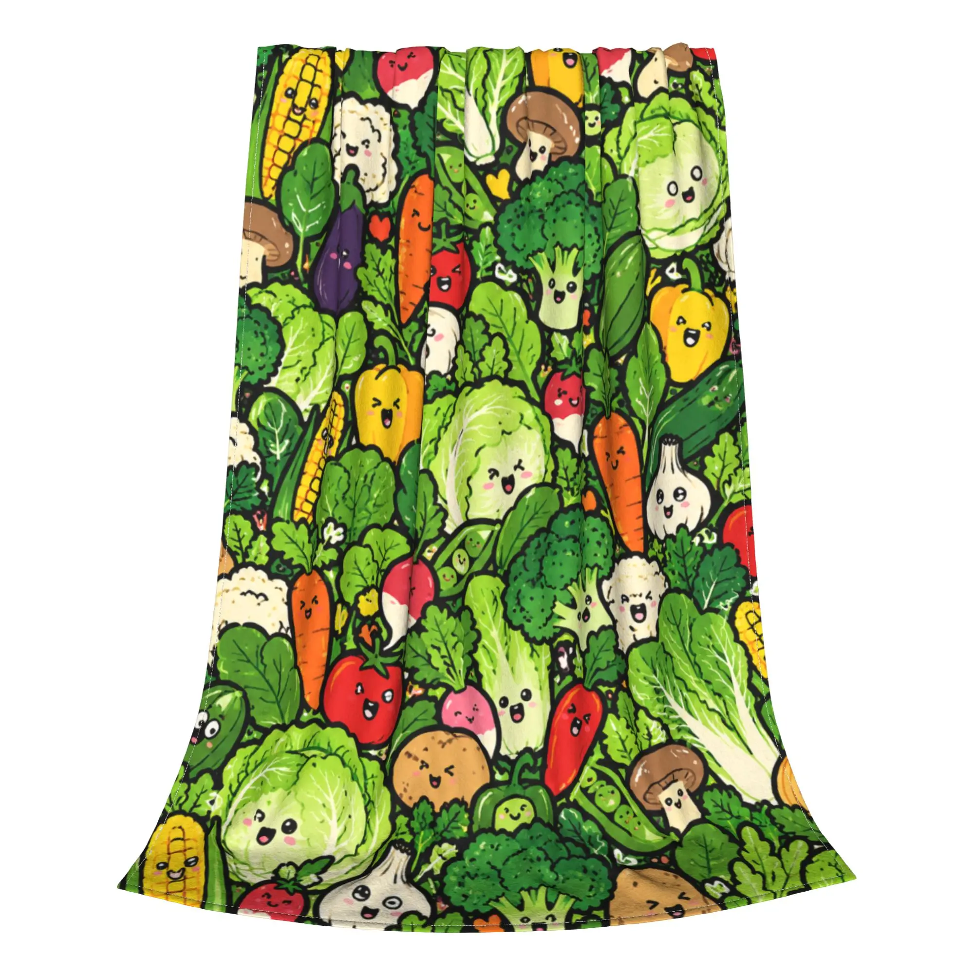 1PC Vegetables scattered on ground  Blanket Throw Super Cosy Plush Living Room Sofa