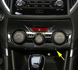 Carbon Fiber Interior Center Console Air Condition Switch Cover Trims For Subaru Forester (SK) 2019 2020 2021 2022 2023 2024