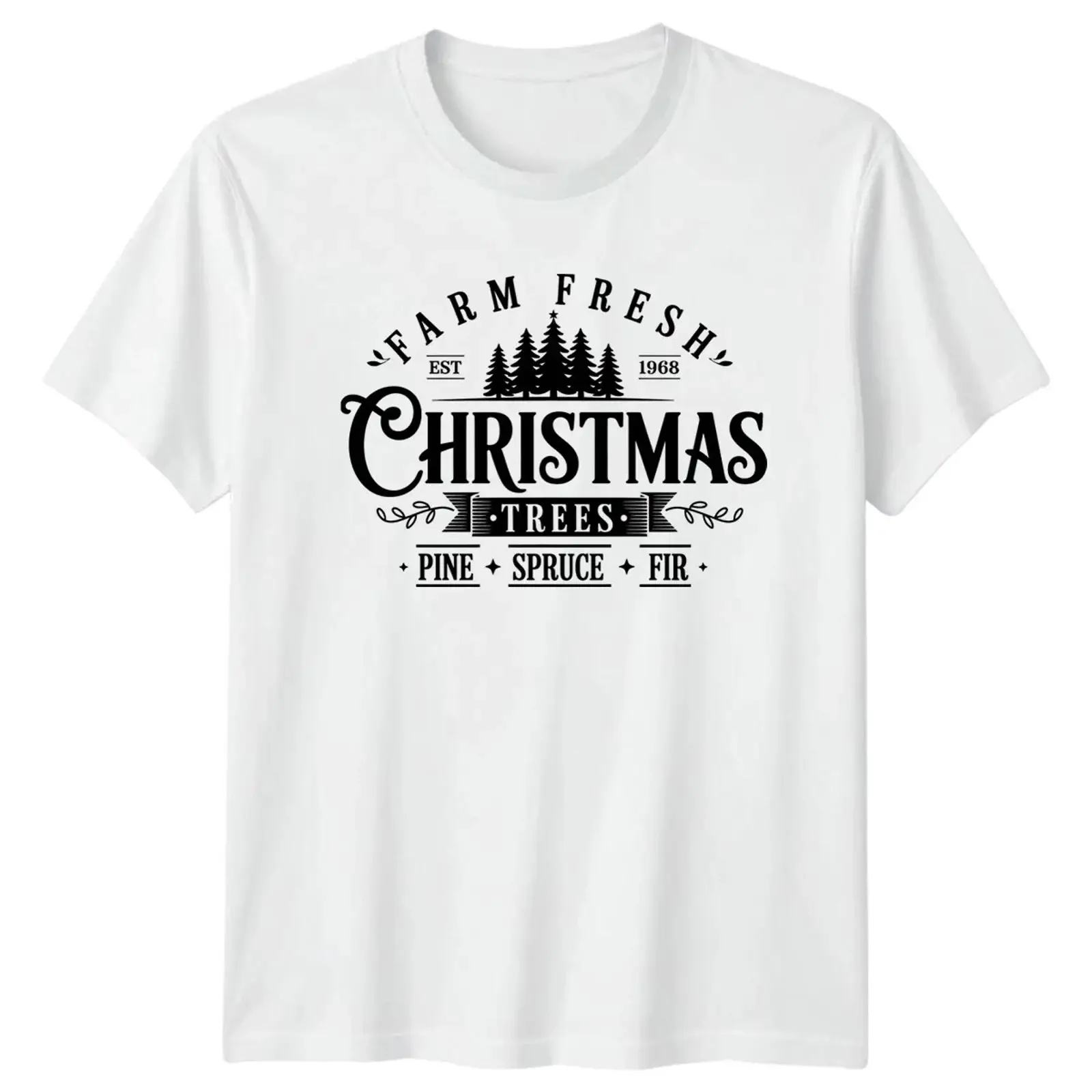 Farm Fresh Est 1968 Christmas Trees Holiday T Shirt vintage Washed Versatile Slightly designer clothes Stretched fashion