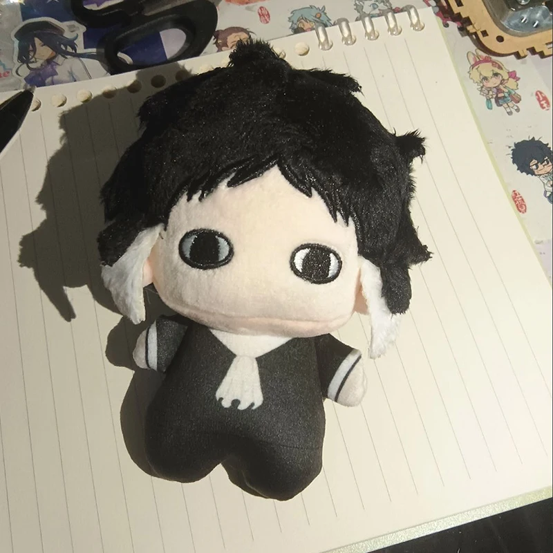 Akutagawa Ryunosuke Attributes 10cm Q Version Pendant Mini Prited Cotton Doll Anime Plush Stuffed Toy Figurine Plushie Gift