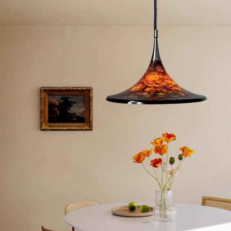 Iron LED Chandelier Modern Artistic Style Pendant Light Restaurant Study Corridor Lighting Lamps Home Decoration Accessories