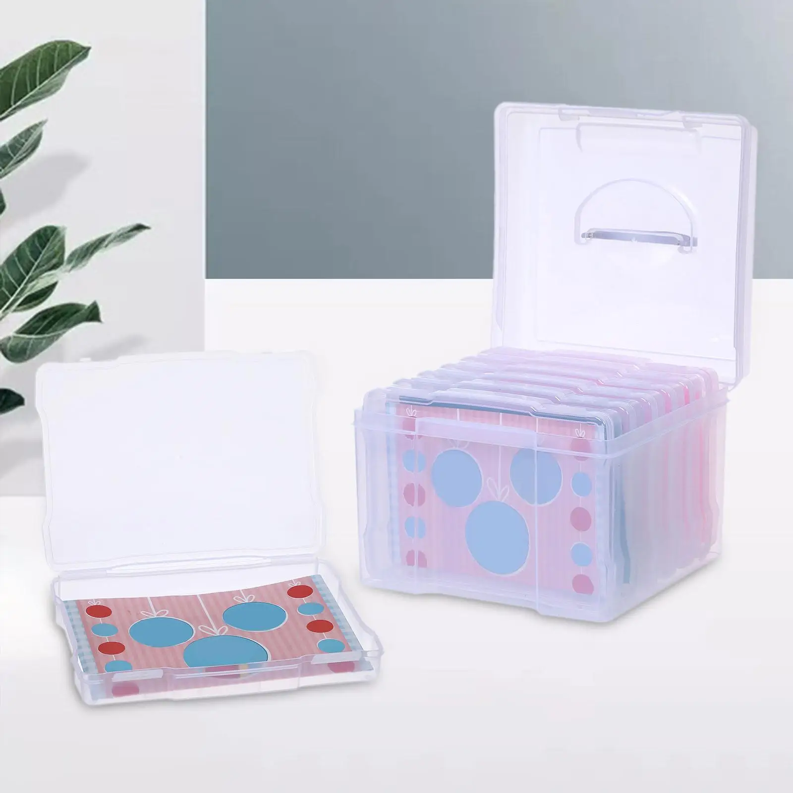 Greeting Card Storage Box Photos Organizer Box for Stickers Home Envelopes