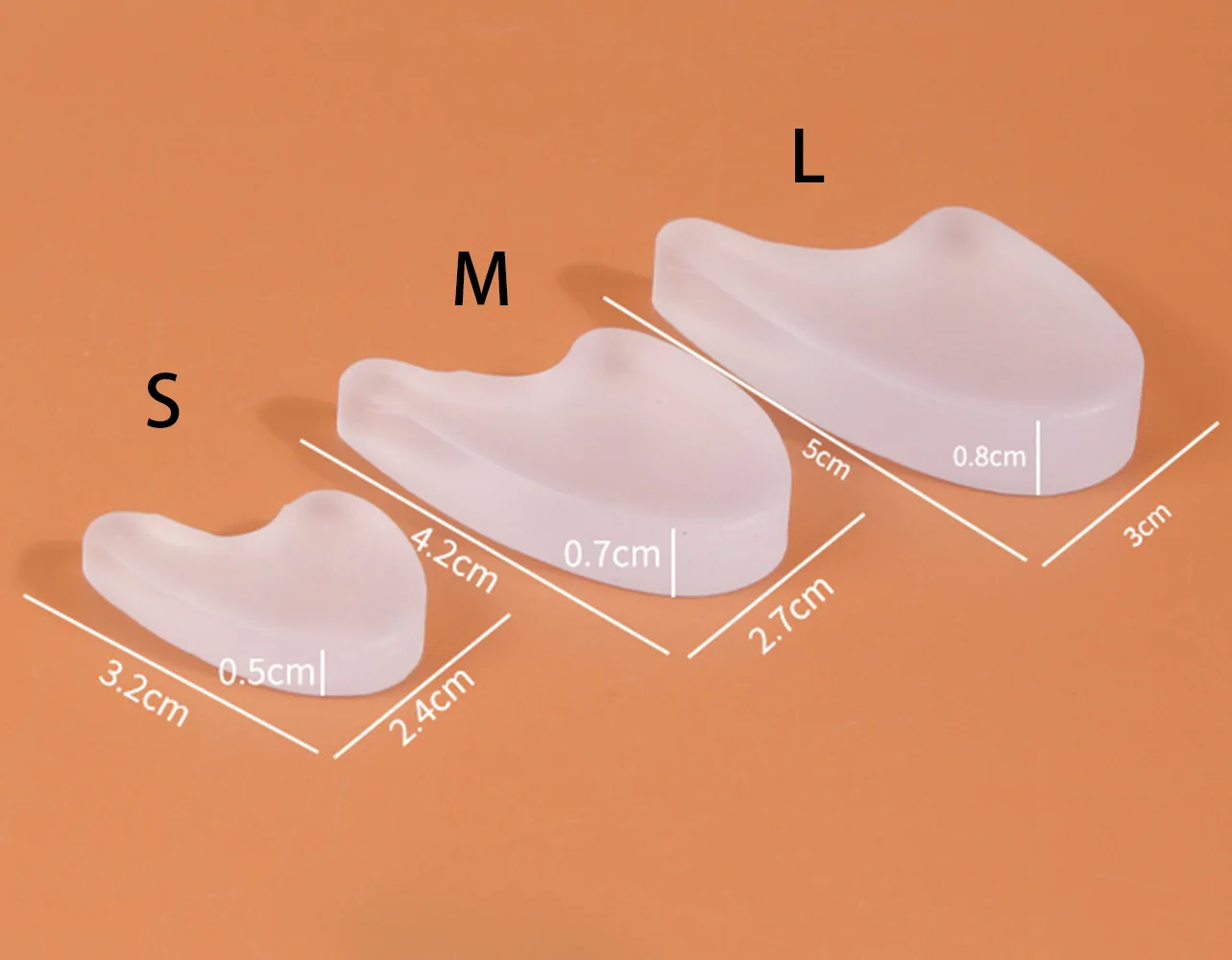 4-PCS Soft Gel Reusable Washable Toe Separators, Flexible Comfort Foot Protection Pads for Men & Women Daily Wear & Sports
