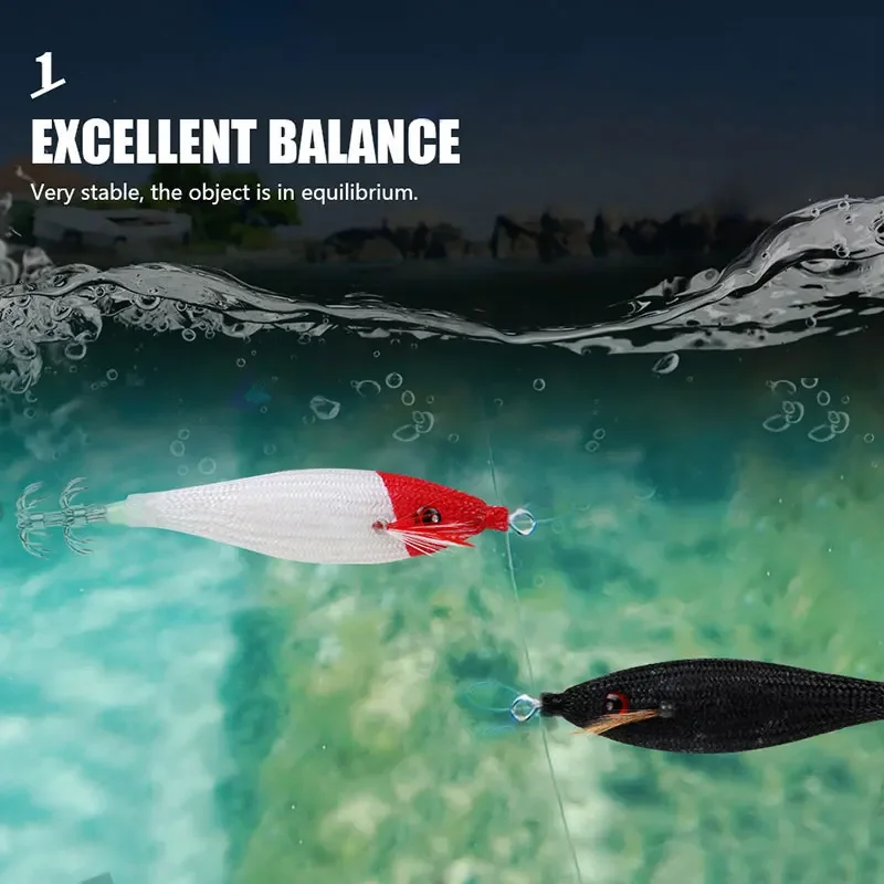 Wielokolorowy 78Mm 10G pływający przynęta na kalmary Jigging Fishing Lure sztuczny plastikowy haczyk na kalmary do łowienia morskiego przynęta na mątwy