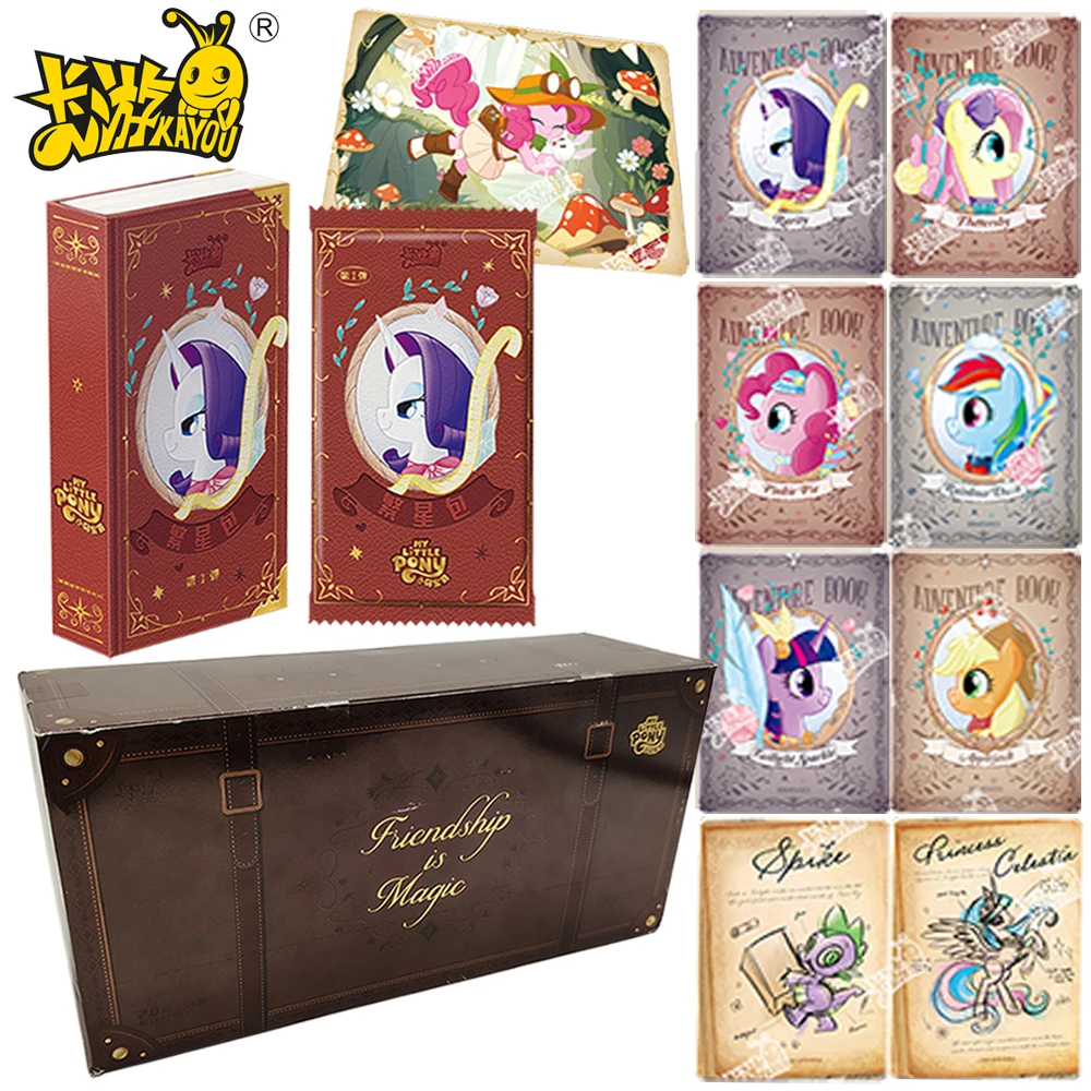 

KAYOU Genuine My Little Pony Anime Collection Card Popular Cute American Cartoon Protagonist Rainbow Dash Apple Jack Card Gifts