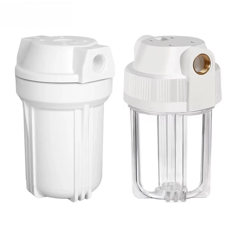 5"x2.5 Whole House  Transparent Water Filter Housing with Pressure Relief Valve and 1/2", 3/4" Brass Port 20 cases 10sets