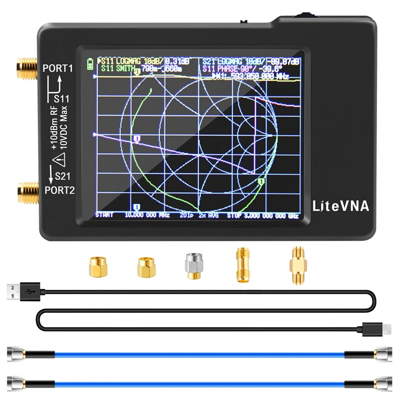 

Новый Litevna 6 ГГц VNA 2,8 дюйма LCDHF VHF UHF УФ векторный сетевой анализатор Коротковолновый портативный антенный анализатор с батареей