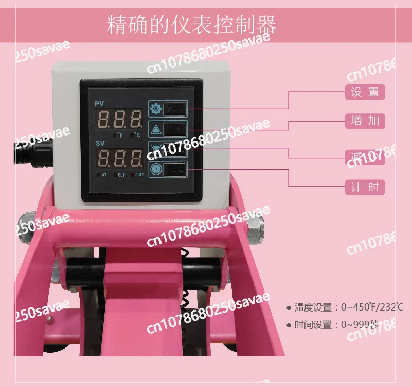 Hand Pressing Heat Press Machine, T-Shirt, Garment, Manual, Transfer Equipment, 38x38