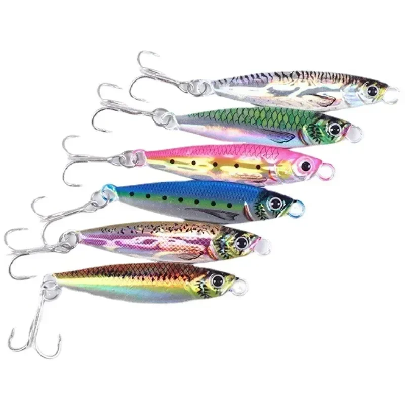 Sea fishing Slow Jig Metal Jigging Spoon Laser Artificial Bait Boat Fishing Jig 3D Print Lures Super Hard Fish Fishing Lures