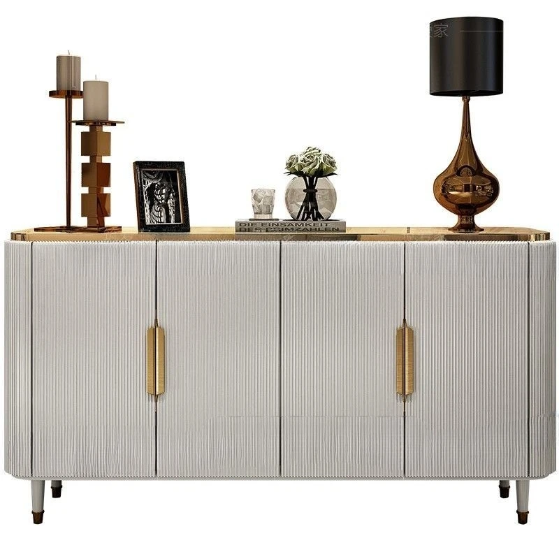 American Light Luxury Xuan  Shoe  Foyer Cabinet Stainless Steel Decorative Locker Dining