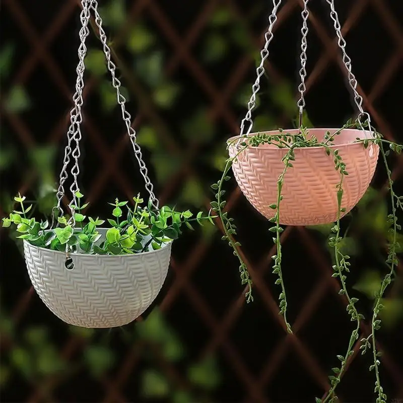 

37MF for Creative Plants Hanging Basket Balcony Indoor Outdoor Plant Hanger Stable Hanging Holder Flowers Basket Tabletop Pla
