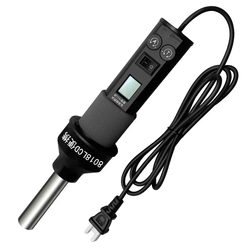 220V 450W 450 Degree LCD Adjustable Electronic Heat Hot Air Gun Desoldering Soldering Station IC  Rework 4 Nozzle 8018LCD