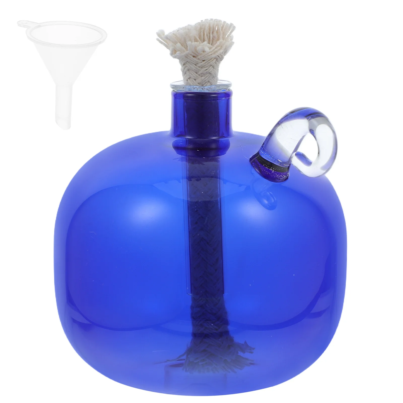 Lâmpada de óleo de vidro redonda recarregável, borosilicato transparente, design moderno, uso interno, decoração de casa, lâmpadas de óleo líquido para uso interno