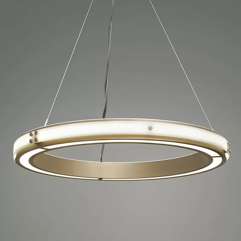 

Postmodern light luxury ring chandelier Nordic simple living room restaurant hotel model room designer creative chandelier