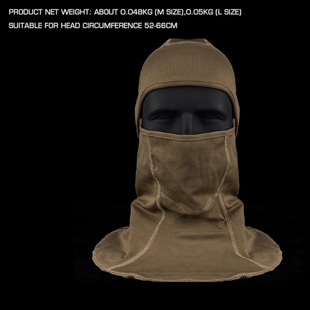 Outdoor Breathable Headgear Full Face Mask Paintball Airsoft Protective Cycling Ski Warmth Scarf Tactical Fast Helmet Liner Cap