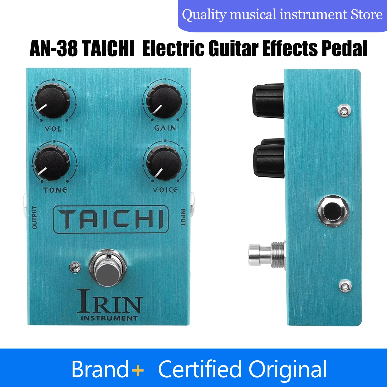 

IRIN AN-38 Electric Guitar Effects Pedal TAICHI Low Gain Overdrive Effect Pedal Amp OD Classic Sound Guitar Parts & Accessories