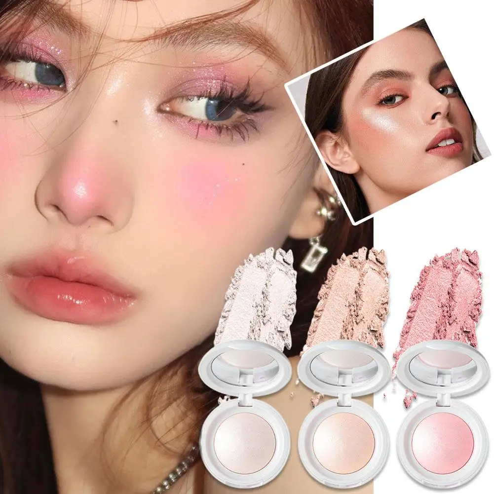 Luz de agua sedosa de alto brillo, bombilla pequeña sólida para contorno, brillo, maquillaje, cosméticos, polvo facial, resaltado suave D7Z5