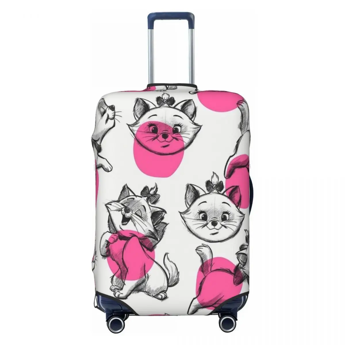 

Custom Marie Cat Cartoon Suitcase Cover Washable Luggage Protective Covers for 18-32 inch