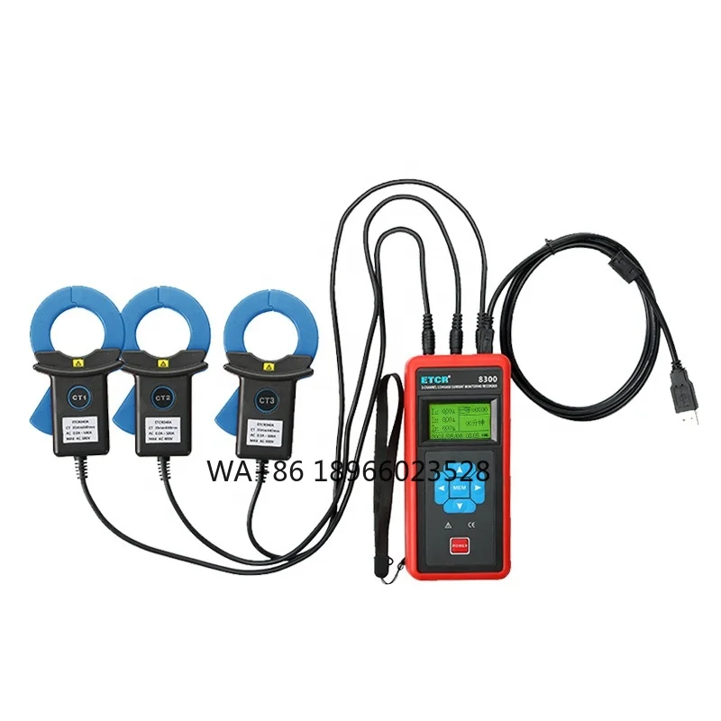 

ETCR8300 Three Channel Clamp on Leakage Current Monitoring Recorder