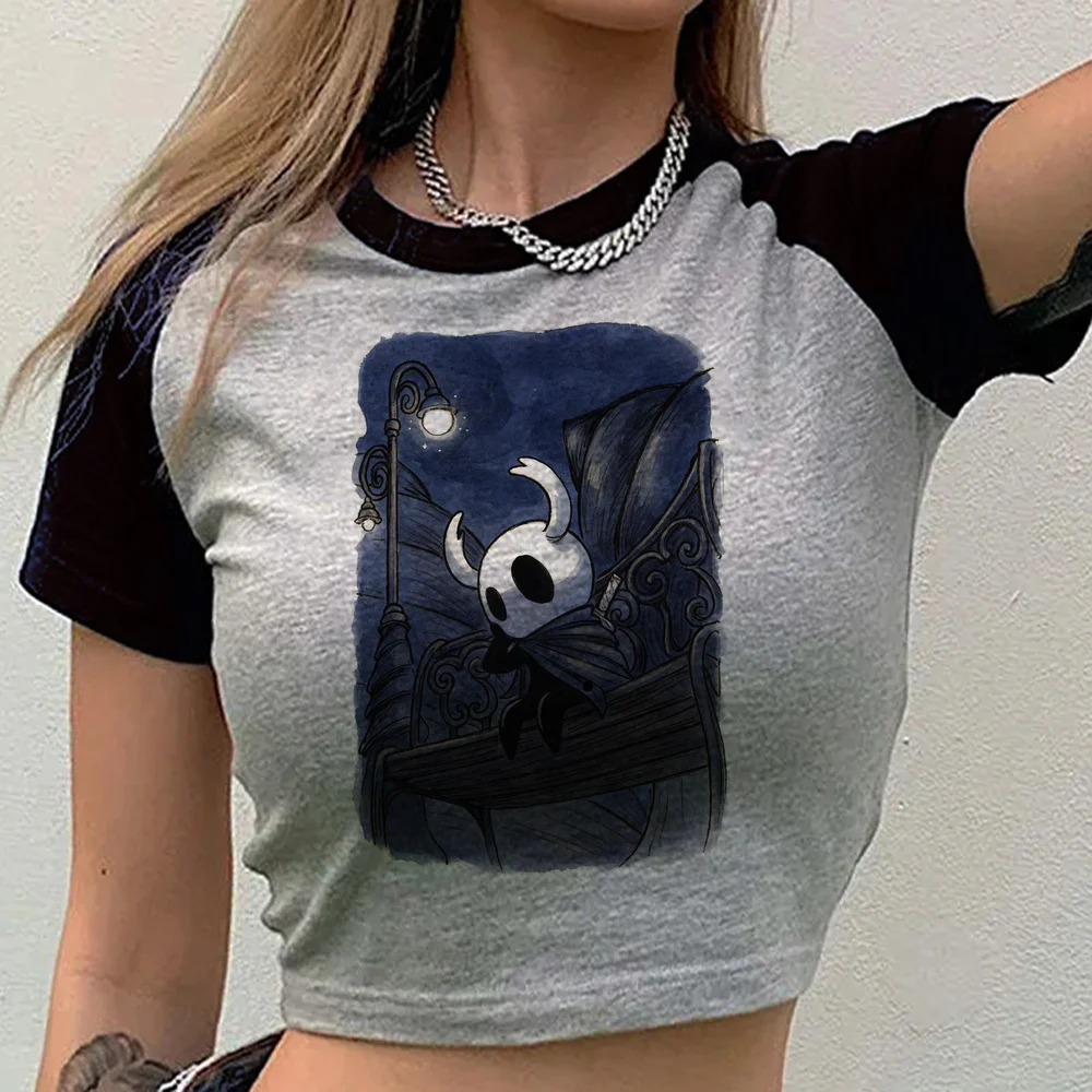 Hollow Knight cropped top teen anime cheap cute alternative  grunge t-shirt japanese cutecore summer