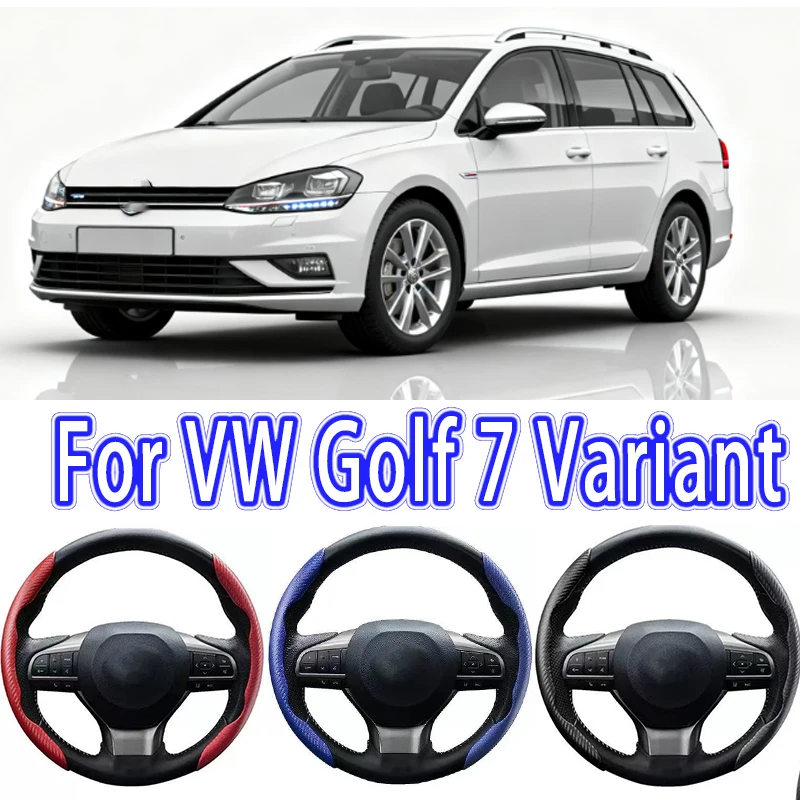 

For VW Golf 7 Variant Car Steering Wheel Cover 38CM Anti-Slip Suede Steering Wheel Cover Auto Decoration Accessory